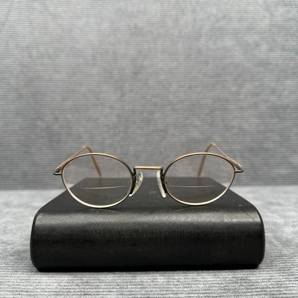 Esprit 9080 Oval Y2K Eyeglasses Bronze Metal Frames 47-20-140 Color 065 Vintage